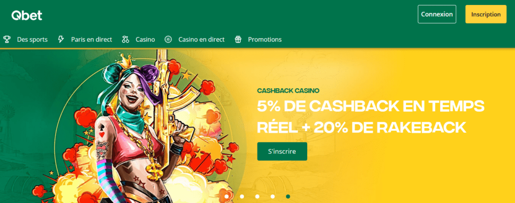 Faites le plein de cashback sur Qbet Casino